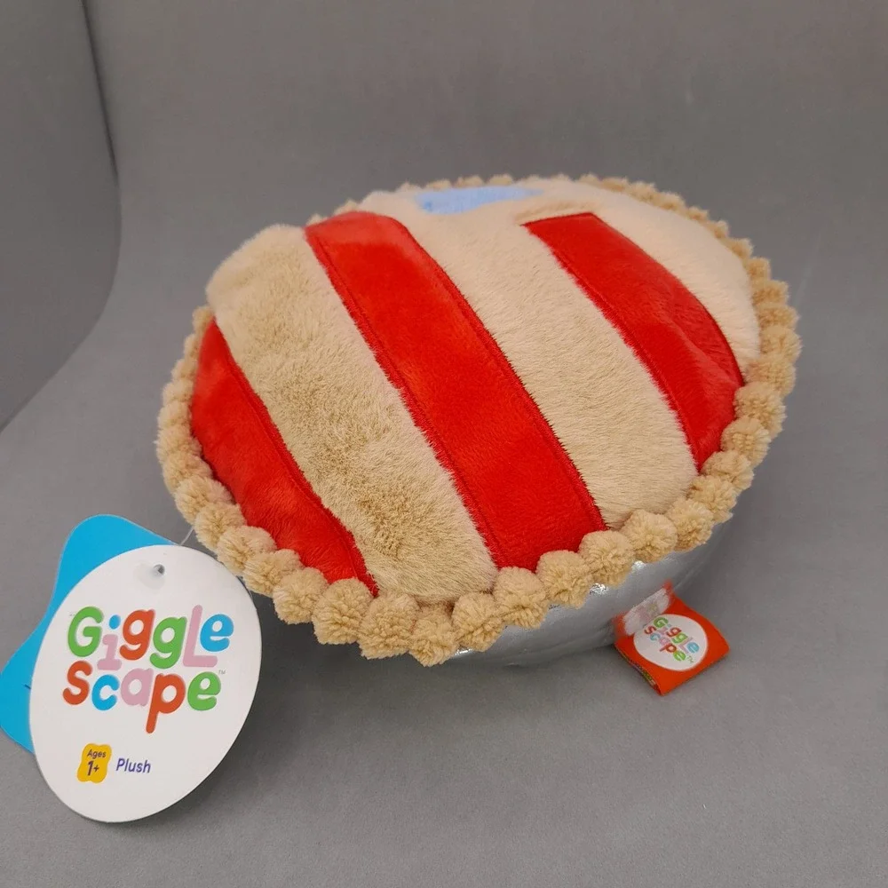 Giggle Scape Patriotic Cherry Pie Plush Toy Silver Red Blue Star New with Tags